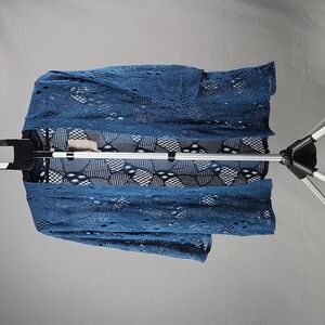 NWT- Easywear by Chico's - Women's 3/4 Sleve Knit Cardigan - Blue Night - Size 2